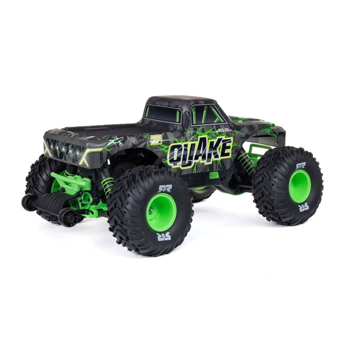 Arrma Quake 223S BLX DSC 1/10 2WD Monster Truck, RTR, Green, ARA3537T2