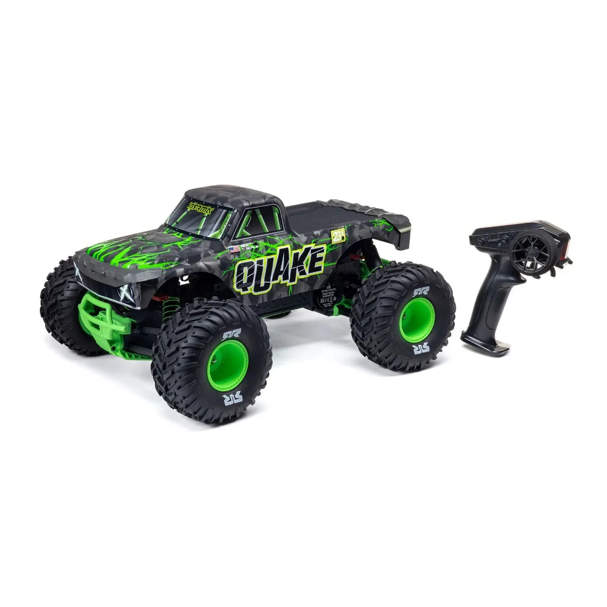 Arrma Quake 223S BLX DSC 1/10 2WD Monster Truck, RTR, Green, ARA3537T2