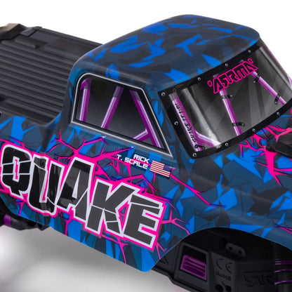 Arrma Quake 223S BLX DSC 1/10 2WD Monster Truck, RTR, Purple, ARA3537T3