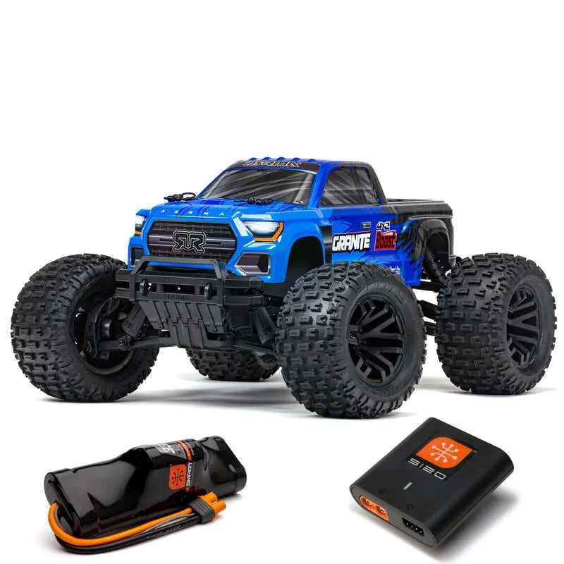 Arrma Granite 4X2 Boost Mega 1/10 2wd Monster Truck, RTR, Blue, ARA4102SV4T2