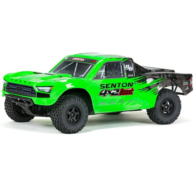 Arrma Senton 4X2 Boost Mega 1/10 2wd Short Course Truck, RTR, Green, ARA4103SV4T1