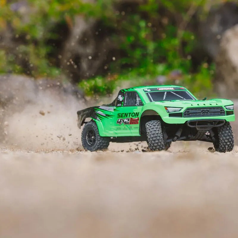 Arrma Senton 4X2 Boost Mega 1/10 2wd Short Course Truck, RTR, Green, ARA4103SV4T1