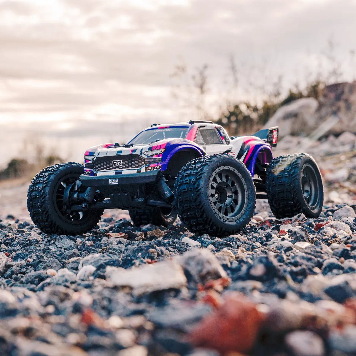 Arrma Vorteks 4x4 3S BLX Stadium Truck, RTR, Purple, ARA4305V3BT2