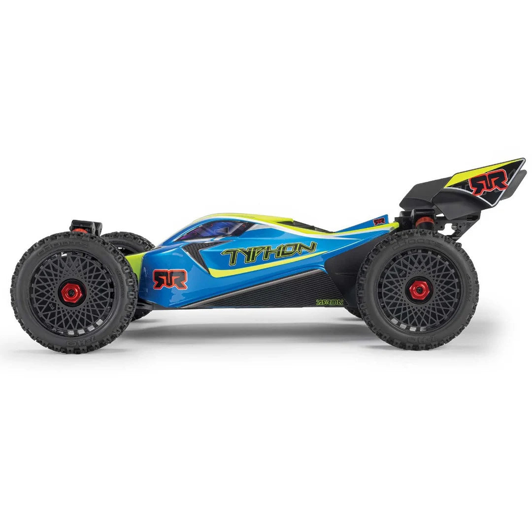Arrma Typhon 223S DSC 4X4 BLX 1/8 RC Buggy, RTR, Blue/Yellow, ARA4306V4T4