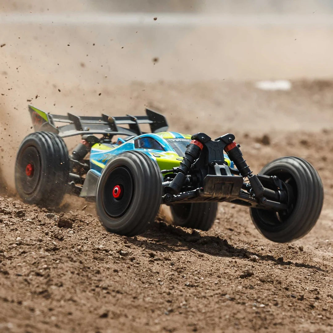 Arrma Typhon 223S DSC 4X4 BLX 1/8 RC Buggy, RTR, Blue/Yellow, ARA4306V4T4