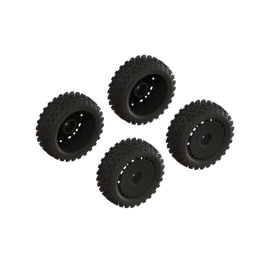 Arrma dBoots 2HO Preglued Tyre Set, Typhon Grom