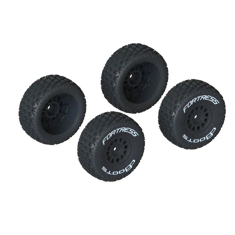 Arrma dBoots Fortness Tire Set Glued, Black, 4pcs, Grom