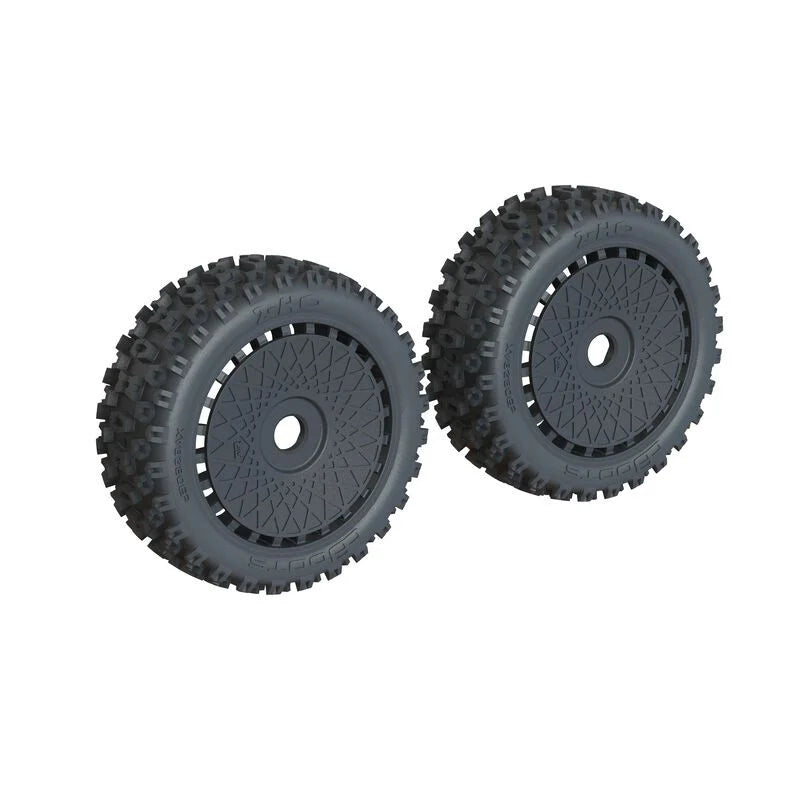 Arrma dBoots 2-HO Wheel and Tyre Set, Typhon V4
