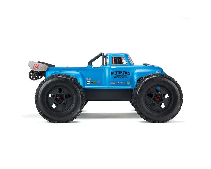 Arrma Notorious 6S BLX 2020 Spec Stunt Truck RTR, Blue, ARA8611V5T2