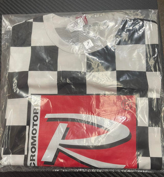 Novarossi Black and White Chequered Race Shirt Size XL