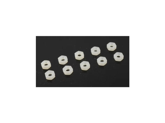 GForce GF-0300-001 hexagon nut M3 nylon 10 pc