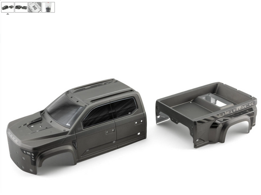 Arrma Painted Body with Decals Installed, Gunmetal, Big Rock 6S