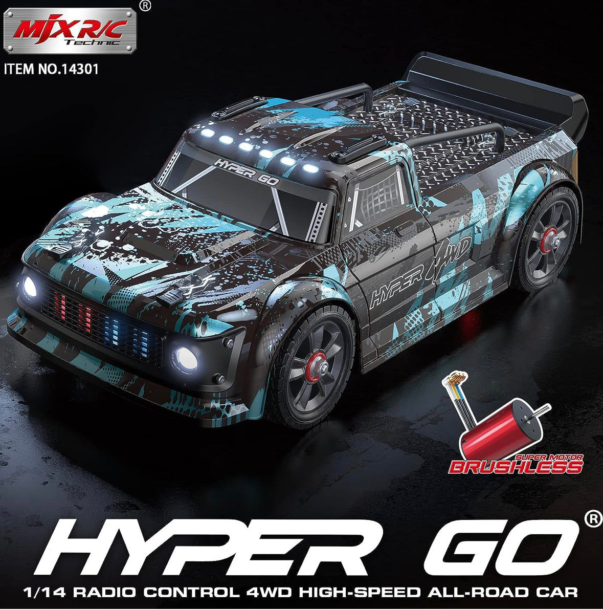 MJX 1/14 HYPER GO 4WD BRUSHLESS 2S RC CAR [14301]
