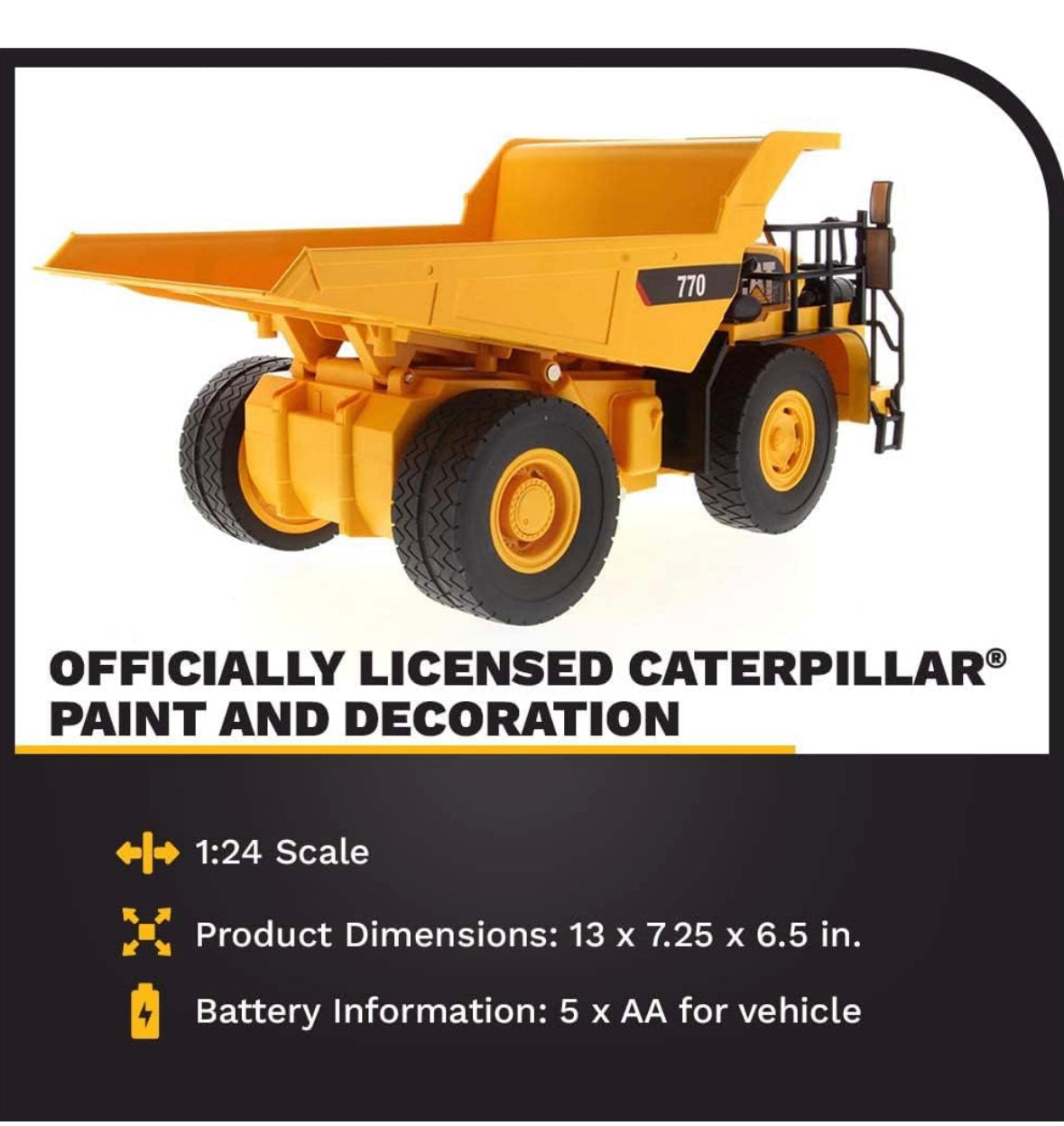 Caterpillar 25006 1/24 RC 770 Mining Truck