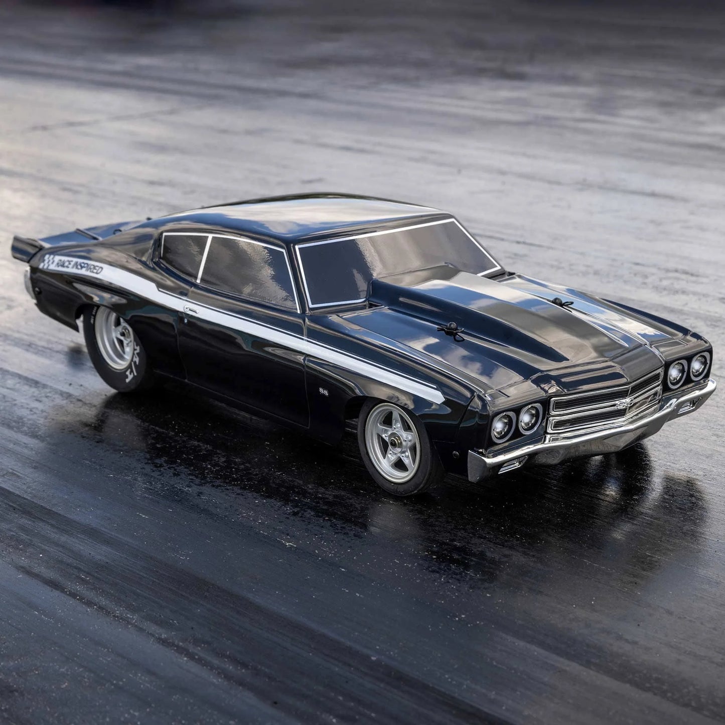 Losi 1970 Chevelle Mini No Prep Drag Car RTR, Black, LOS01023T2