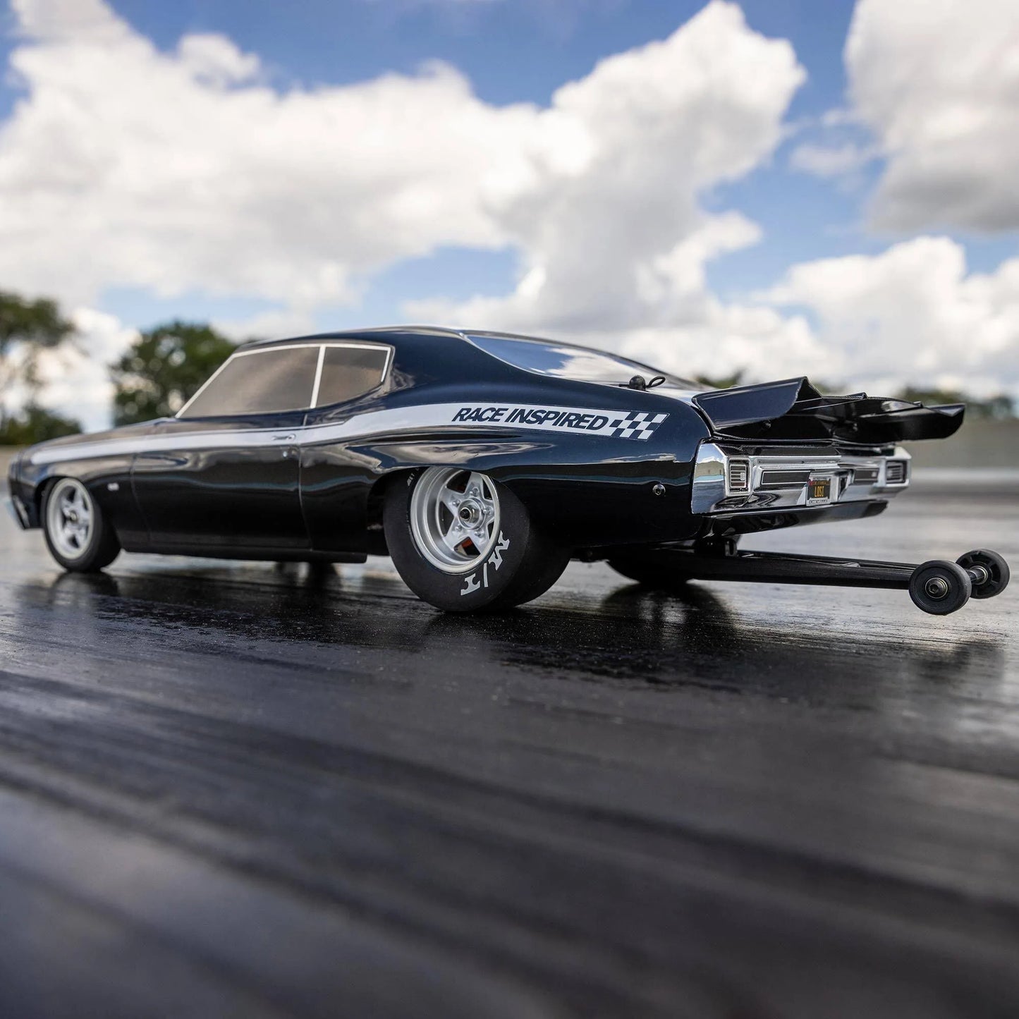 Losi 1970 Chevelle Mini No Prep Drag Car RTR, Black, LOS01023T2