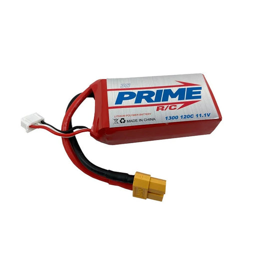 Prime RC 1300mAh 3S 11.1v 120C LiPo Battery with XT60 Connector