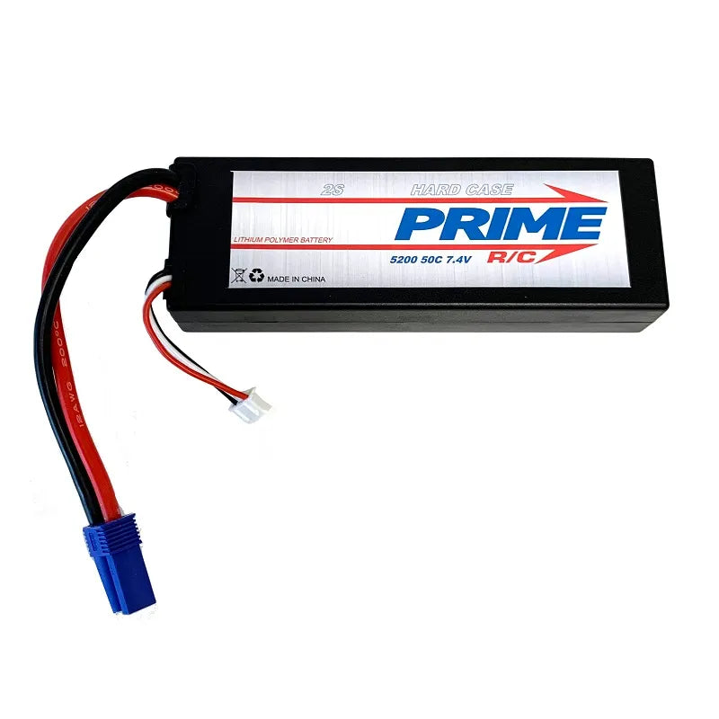 Prime RC 5200mAh 2S 7.4v 50C Hard Case LiPo Battery with EC5 Connector PMQB52002SHC