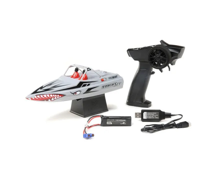 Pro Boat Sprintjet Jet Boat, RTR, Silver, PRB08045T1