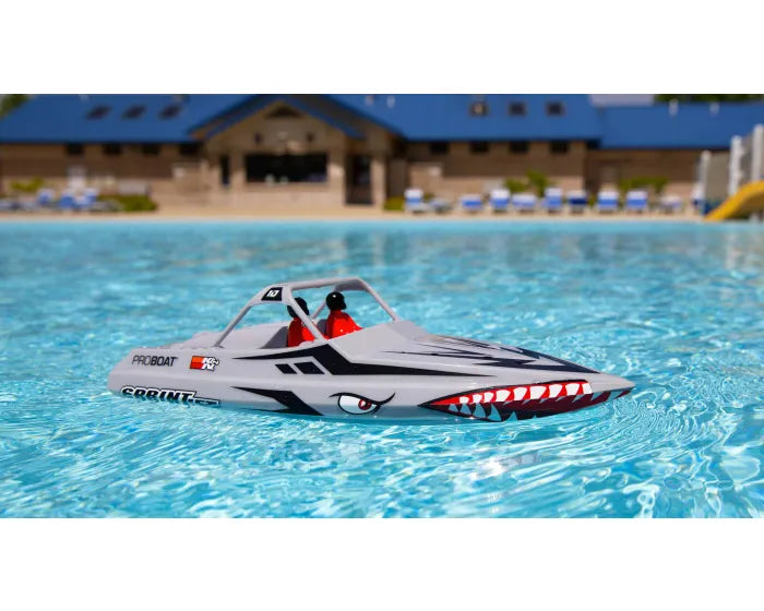 Pro Boat Sprintjet Jet Boat, RTR, Silver, PRB08045T1