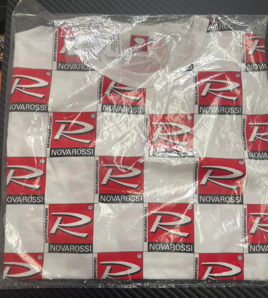 Novarossi Red and White Chequered Race Shirt Size XL